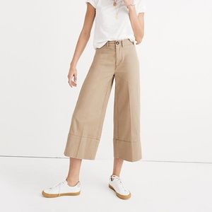 Madewell Khaki Wideleg Crop